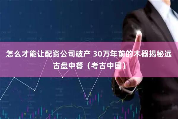 怎么才能让配资公司破产 30万年前的木器揭秘远古盘中餐（考古中国）